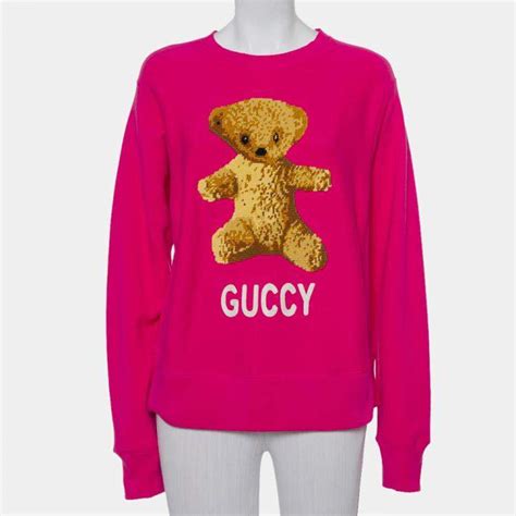 gucci teddy bear sweatshirt|gucci bear sweater.